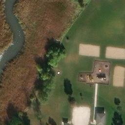 Sand Volleyball Court, Creston, IA — aerial view