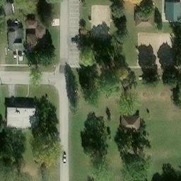Sand Volleyball Court, Findlay, OH — aerial view