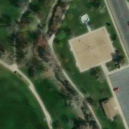 Sand Volleyball Court, Kaysville, UT — aerial view