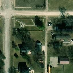 Volleyball Court, Murray, IA — aerial view