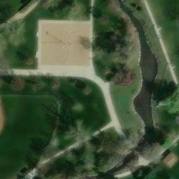 Sand Volleyball Court, Kaysville, UT — aerial view