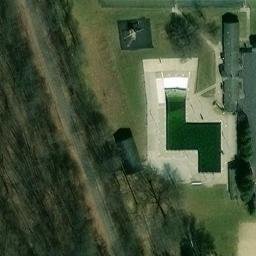Sand Volleyball Court, Canfield, OH — aerial view