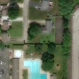 Sand Volleyball Court, OH — aerial view