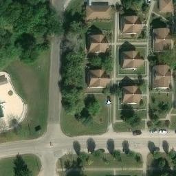 Sand Volleyball Court, Fairfield, IA — aerial view