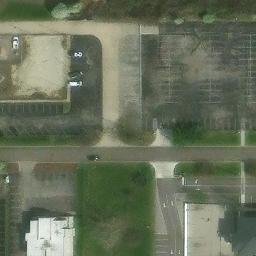 Sand Volleyball Court, OH — aerial view