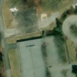 Sand Volleyball Court, Harrison, NY — aerial view