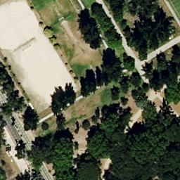 Sand Volleyball Court — aerial view