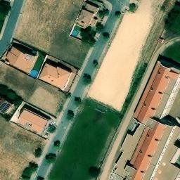 Sand Volleyball Court — aerial view