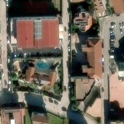 Volleyball Court near Parete — aerial view