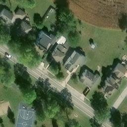 Volleyball Court, Carey, OH — aerial view