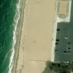 Volleyball Court, Stony Brook, NY — aerial view