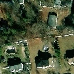 Sand Volleyball Court, East Shoreham, NY — aerial view