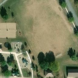 Sand Volleyball Court, Ottoville, OH — aerial view