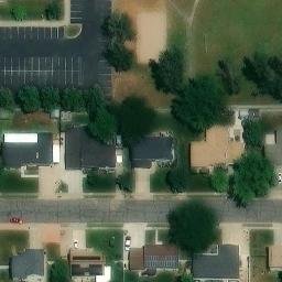 Sand Volleyball Court, Centerville, UT — aerial view