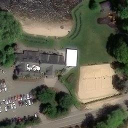 Sand Volleyball Court, NJ — aerial view