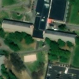 Sand Volleyball Court, Stony Brook University, NY — aerial view