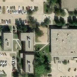 Sand Volleyball Court, NE — aerial view