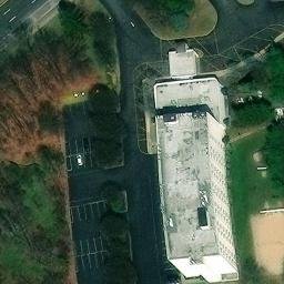 Volleyball Court, Centereach, NY — aerial view