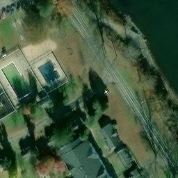 Sand Volleyball Court, PA — aerial view