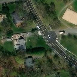 Sand Volleyball Court, St. James, NY — aerial view