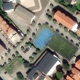 Volleyball Court near San Michele di Serino — aerial view
