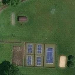 Sand Volleyball Court, OH — aerial view