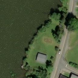 Grass Volleyball Court, Budd Lake, NJ — aerial view
