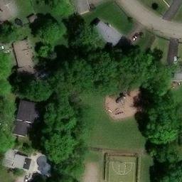 Sand Volleyball Court, Parsippany, NJ — aerial view