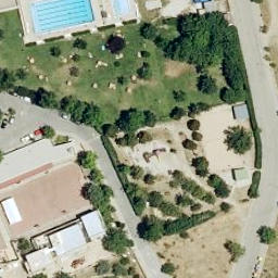Sand Volleyball Court — aerial view