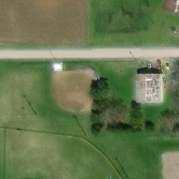 Volleyball Court, Middle Point, OH — aerial view