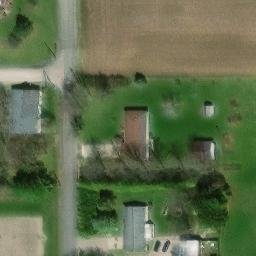 Volleyball Court, Middle Point, OH — aerial view