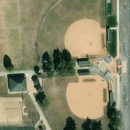 Sand Volleyball Court, Delphos, OH — aerial view