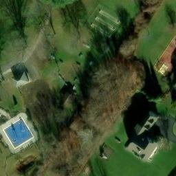 Sand Volleyball Court, Elwood, NY — aerial view
