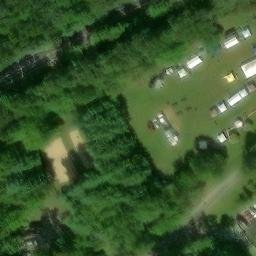 Sand Volleyball Court, Jim Thorpe, PA — aerial view