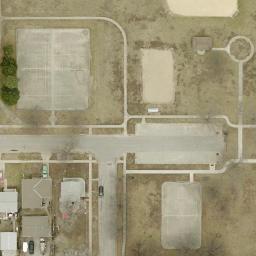 Sand Volleyball Court, Lincoln, NE — aerial view