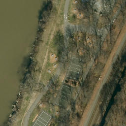 Volleyball Court, New York, NY — aerial view