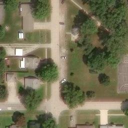 Sand Volleyball Court, Essex, IA — aerial view