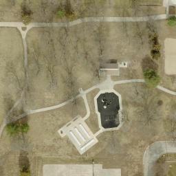 Sand Volleyball Court, Lincoln, NE — aerial view