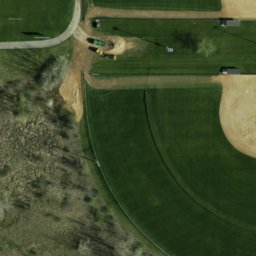 Sand Volleyball Court, Wabash, IN — aerial view