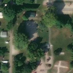 Sand Volleyball Court, West Burlington, IA — aerial view