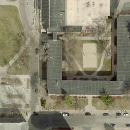 Sand Volleyball Court, Lincoln, NE — aerial view