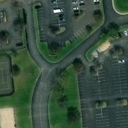 Sand Volleyball Court, Hauppauge, NY — aerial view