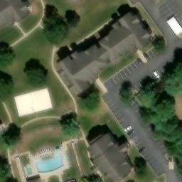 Sand Volleyball Court, PA — aerial view