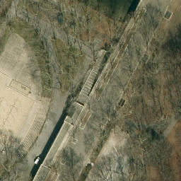 Volleyball Court, New York, NY — aerial view