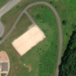 Sand Volleyball Court, PA — aerial view