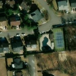 Volleyball Court, Hicksville, NY — aerial view