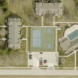 Sand Volleyball Court, Lincoln, NE — aerial view