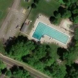 Sand Volleyball Court, Florham Park, NJ — aerial view