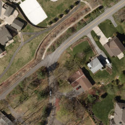 Sand Volleyball Court, PA — aerial view