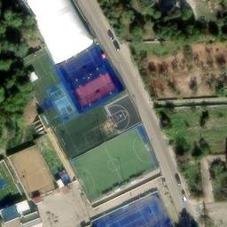 Sand Volleyball Court — aerial view